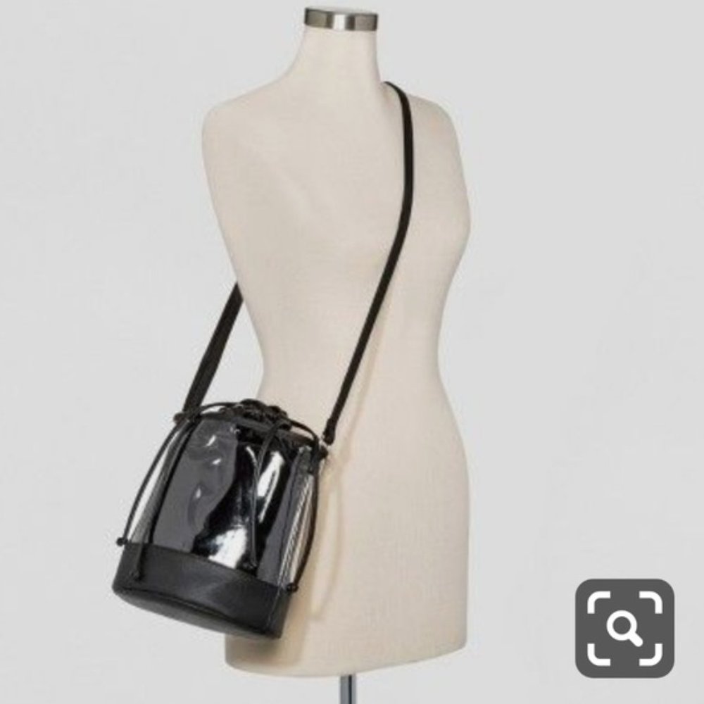 Black and Clear Bucket Bag